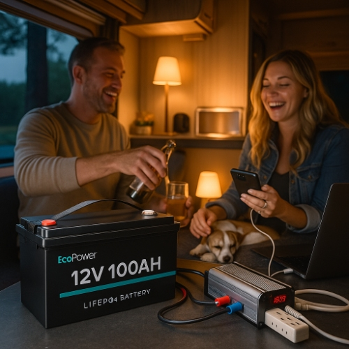 12V 100AH LiFePO4 Battery - Direct Lead Acid Replacement for RV, Marine & Solar Applications